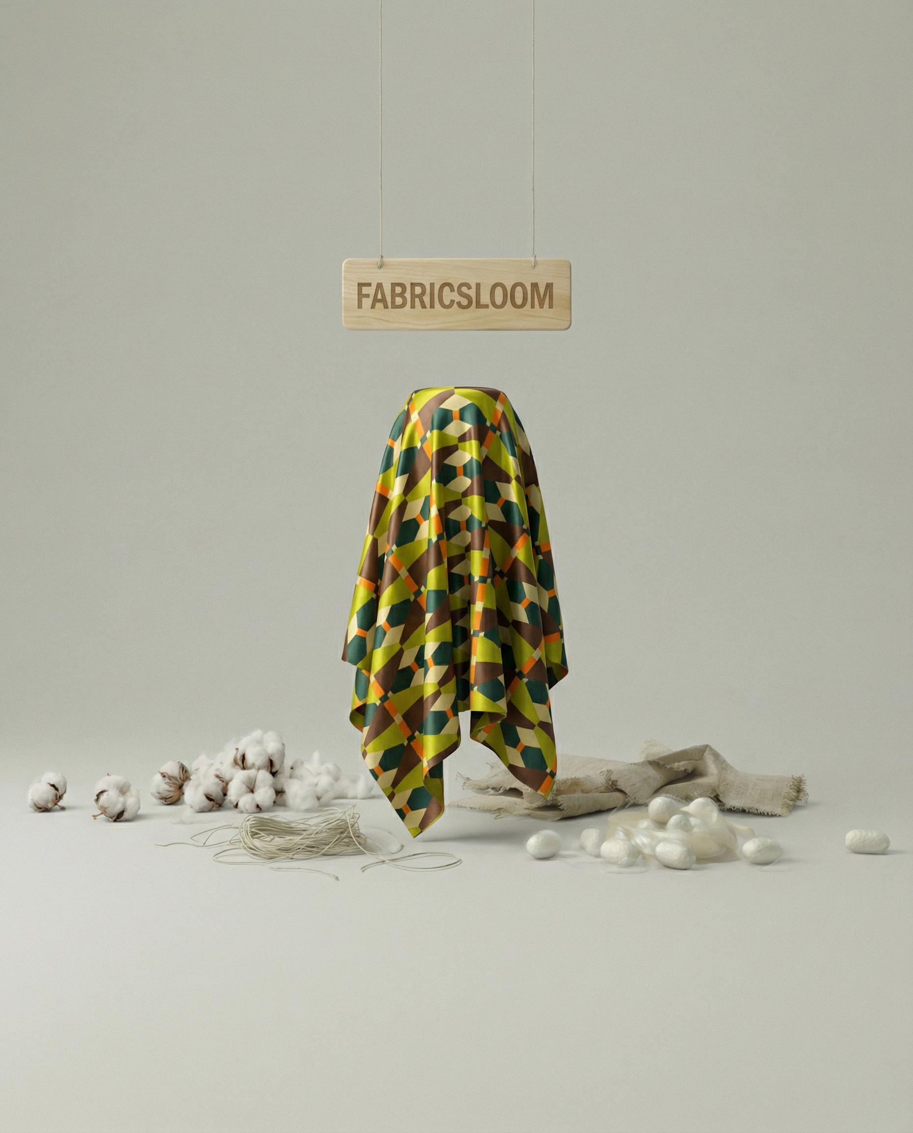 Patterned Silk Satin Fabric, 140cm Wide, OEKO-TEX