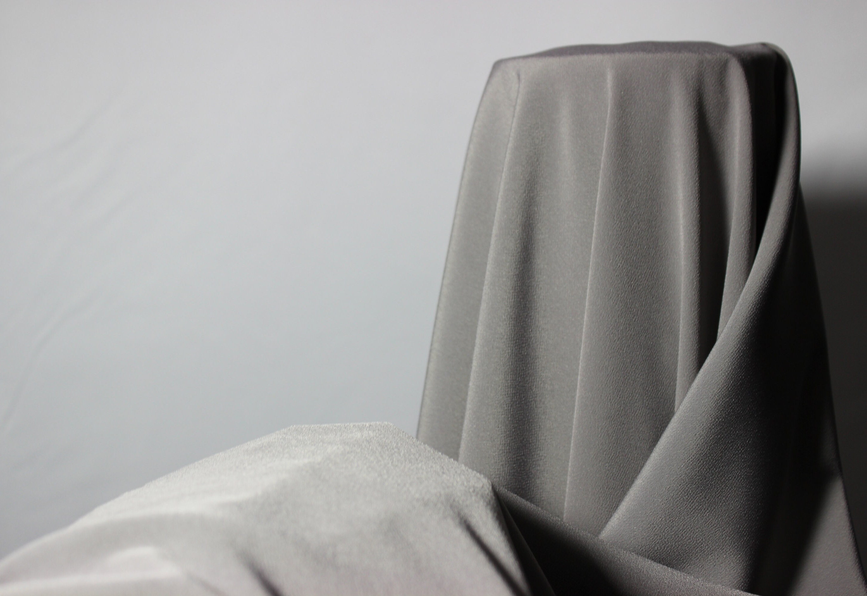 Crystal Crepe Fabric: Ash Gray