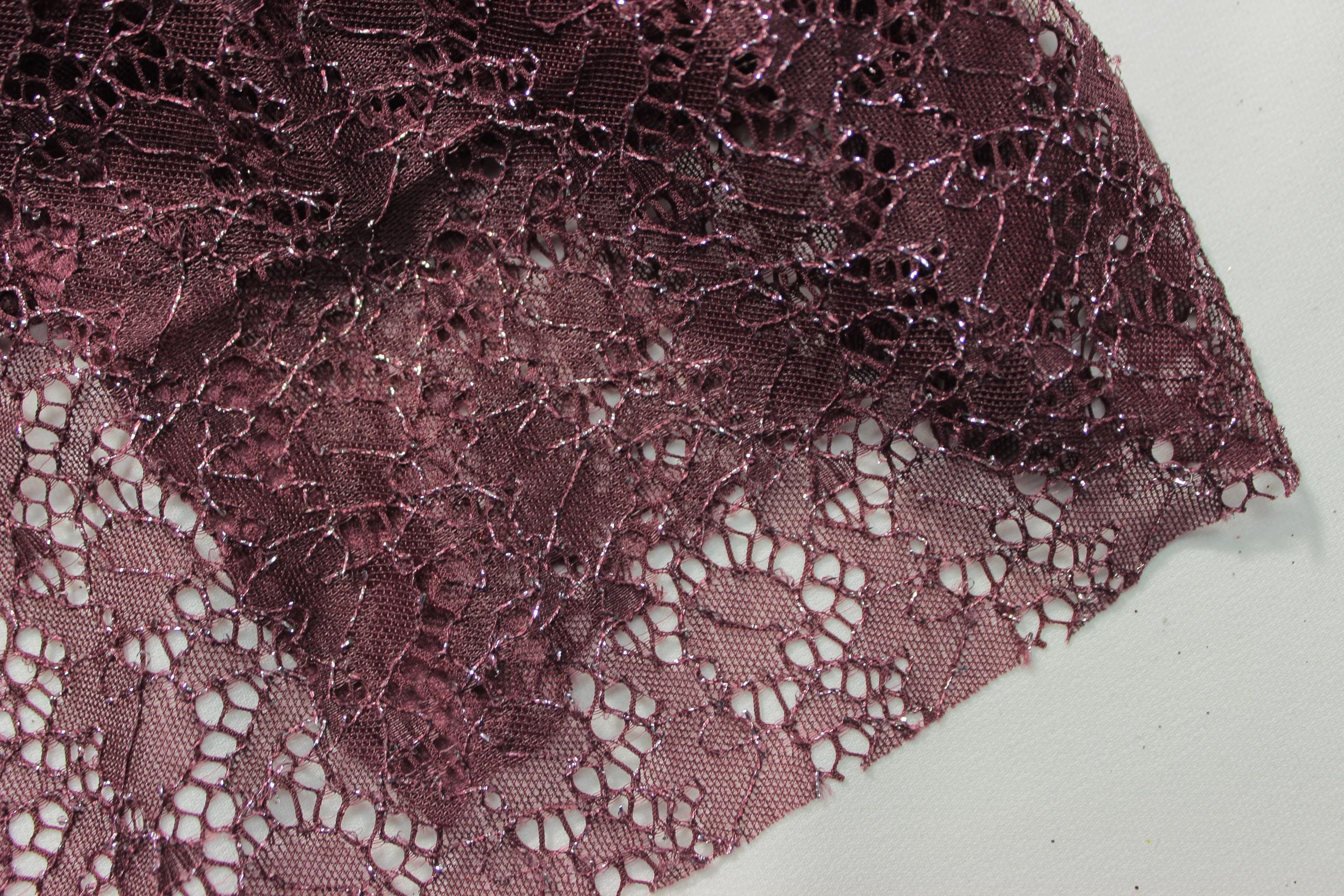 Floral Guipure Lace Fabric – Plum, Elegant Clothing & Home Décor