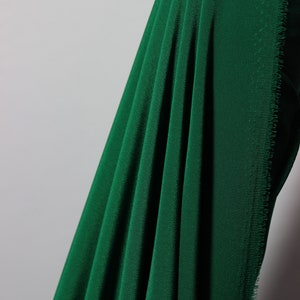 Crystal Crepe Fabric: Royal Emerald Green