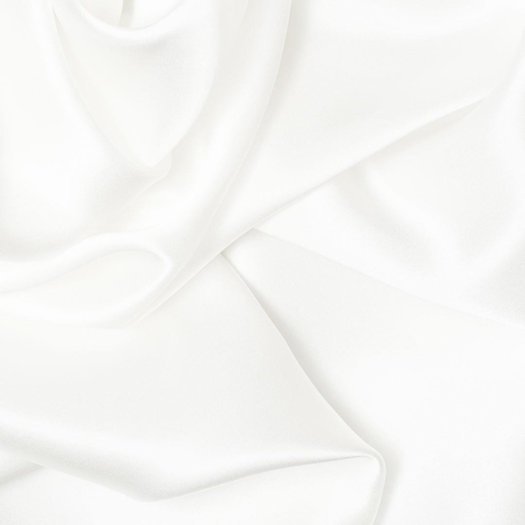 White Silk Satin Fabric – 100% Silk, 140 cm, Soft and Lightweight. (Min. 2 meters)