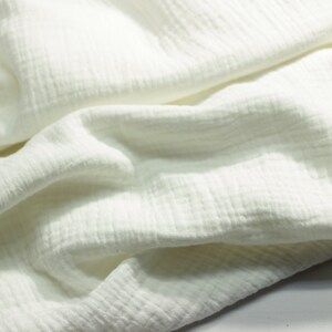 Soft and Lightweight Double Gauze Muslin Fabric - 100% Cotton - Safe for Babies, Perfect for DIY and Sewing Projects.