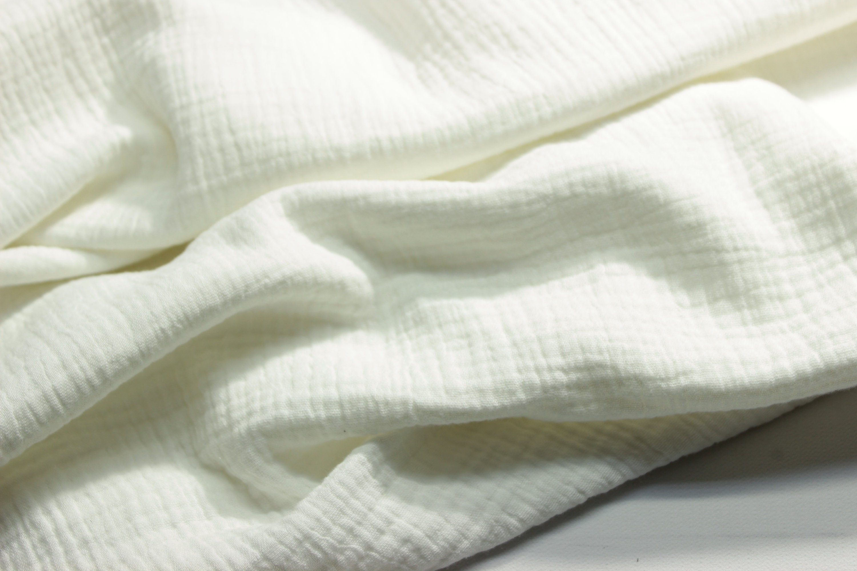 Soft Baby Blue Double Gauze Muslin Fabric - 100% Cotton