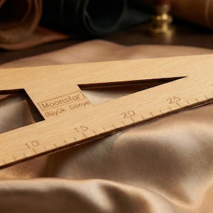 Wooden Sewing Ruler Set, Curve Rulers, Pattern Making Tools 7 pieces image 5