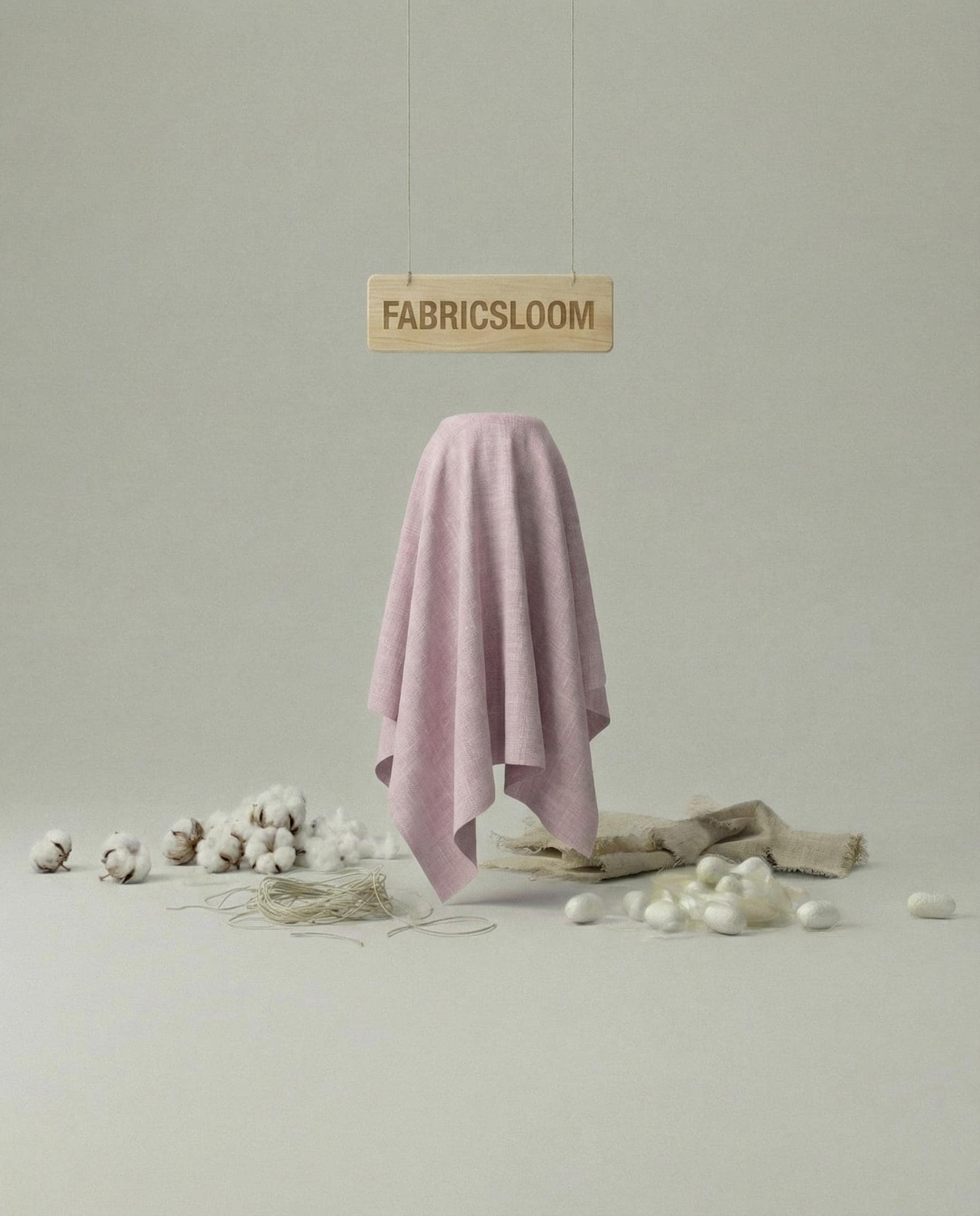 Raw linen fabric powder, 150 cm wide, high quality