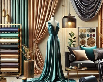 Acetate Satin Fabric: Smooth Draping, Elegant Colors (59" Wide)