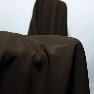 Heavy Georgette High-Quality Crepe - Luxurious Egyptian Fabric : Brown