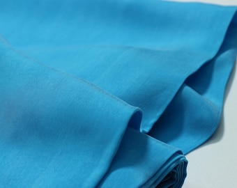 Cupro Stonewashed Fabric: Blue