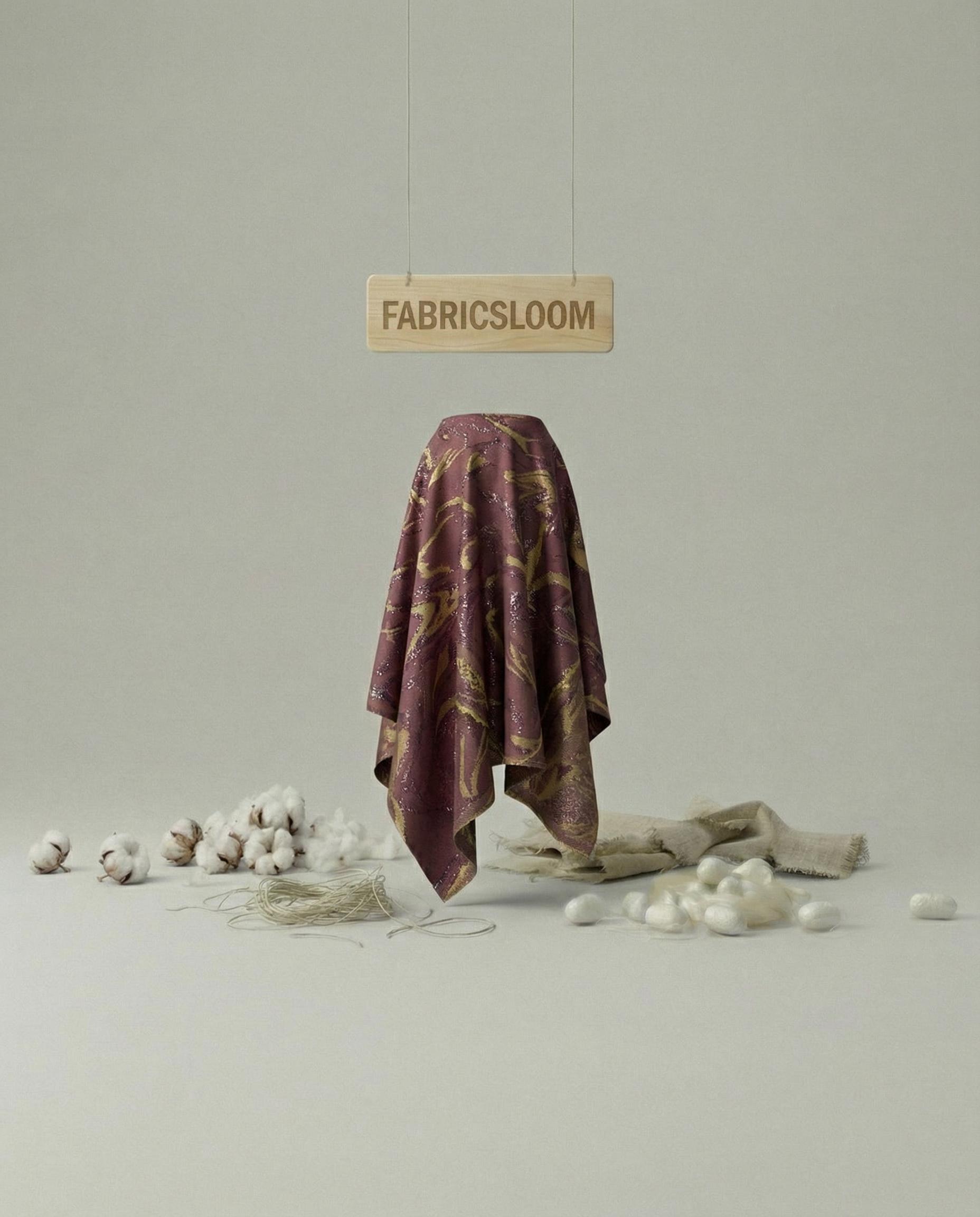 Silky Brocade Fabric, Self-Woven Shimmer, 150cm Wide