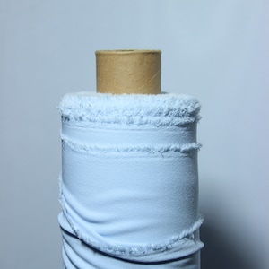 Heavy Georgette High-Quality Crepe - Luxurious Egyptian Fabric : Ice Bue