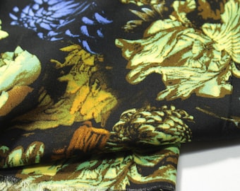 Tissu de viscose floral, matériau pour vêtements de haute qualité (59" de large)
