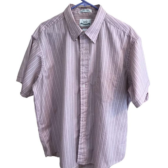 Vintage Van Heusen Oxford Shirt, Size XL: Mauve Burgundy Stripe, Short  Sleeve VGMS - Etsy