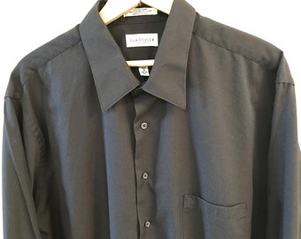Vintage Van Heusen Sateen Stripe Shirt Men's Size 18 34/35 VGMS