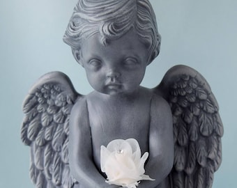 Querubín de cerámica, Decoración de ángel, Querubín vintage, Regalo para mamá, Regalo del Día de las Madres