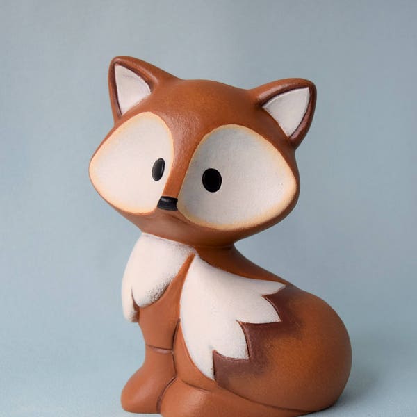 Ceramic Fox Small Size - For Fox Sake - Fox Home Decor - Woodland animal - Fox Baby Shower Decorations - Fox Baby gift - Cake Topper