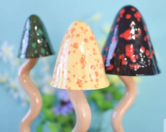 Mushroom Garden Stakes | Trippy Boho Mushroom Art | Garden Decorations | Mother's Day Gift | Shroom Yard Art