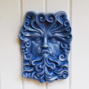 Garden Face plaque Yard Art Garden Decor Air Sign Aquarius Zodiac Wall Hanging Gift for Her Hanging Wall Art image 2