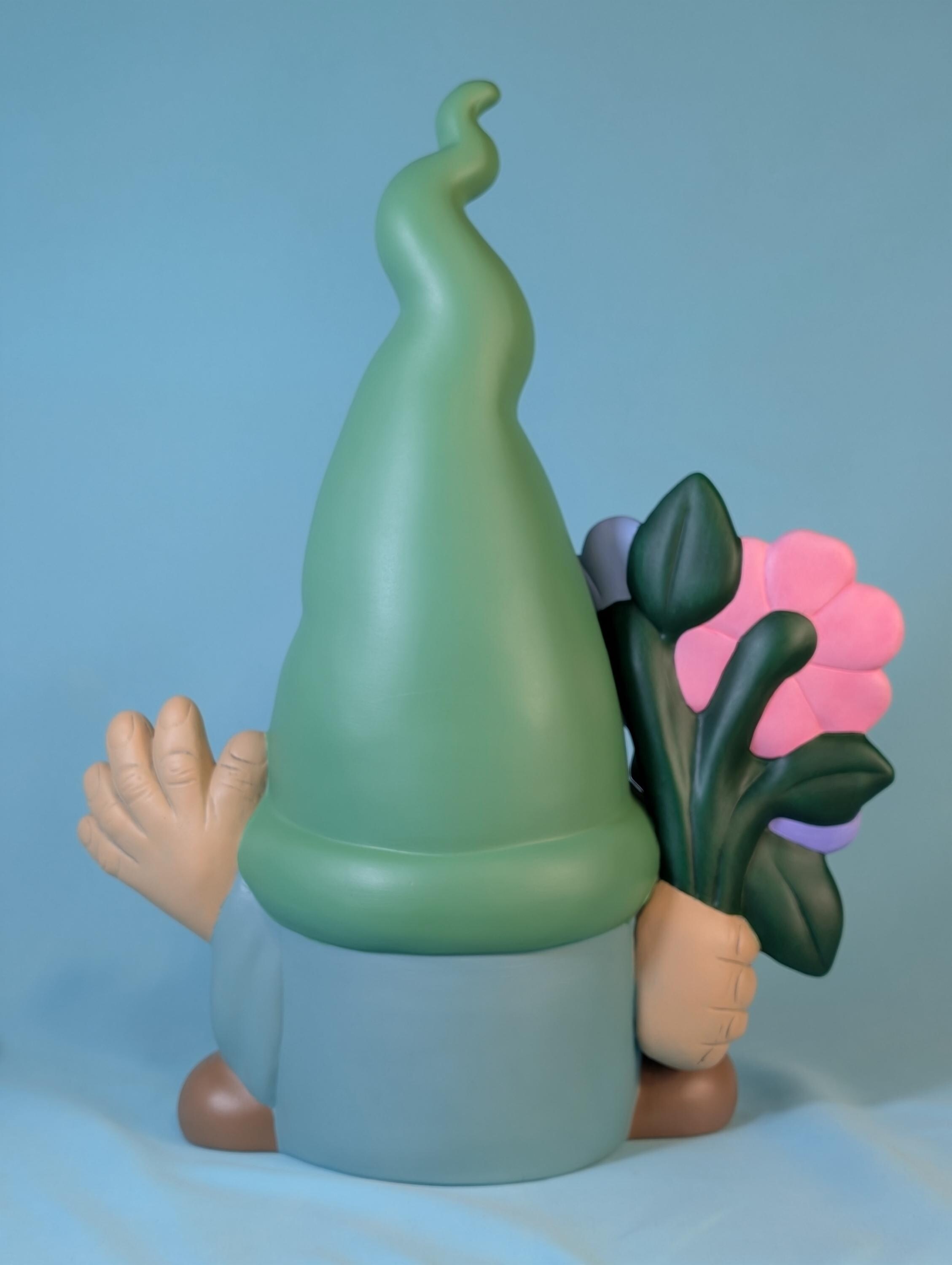 大きなガーデンノームの庭のアート - 花とカラフルなノーム - Etsy 日本