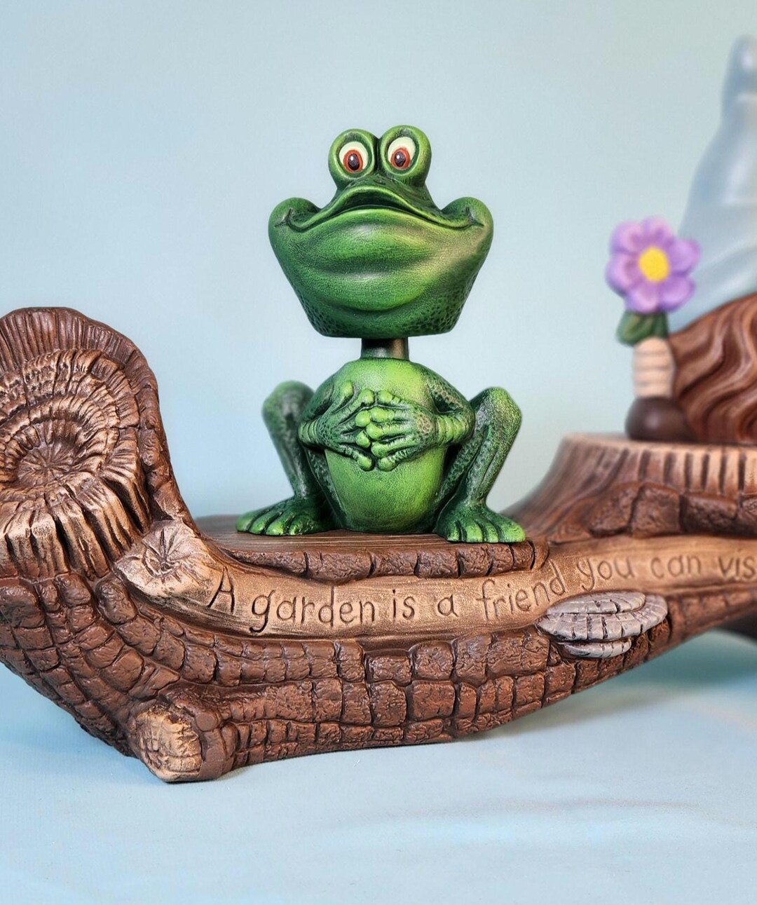 Ceramic Bobblehead Frog: Cute Collectible Nodder, Woodland Nursery