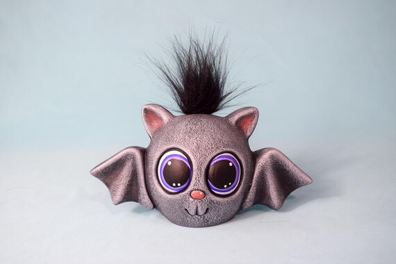 Plat à Bijoux Céramique Forme Chauve-souris Rayé - Déco Halloween Ou Gothique - Pour Bijoux, Clés, Petits Objets - 6