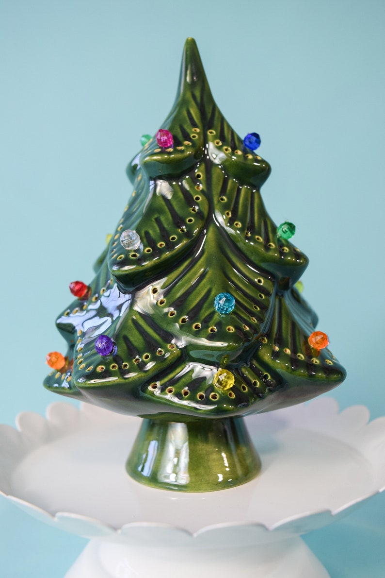 Baby Cramer Tree 7in Vintage Ceramic Christmas Tree Rare Mold Retro Gift image 3