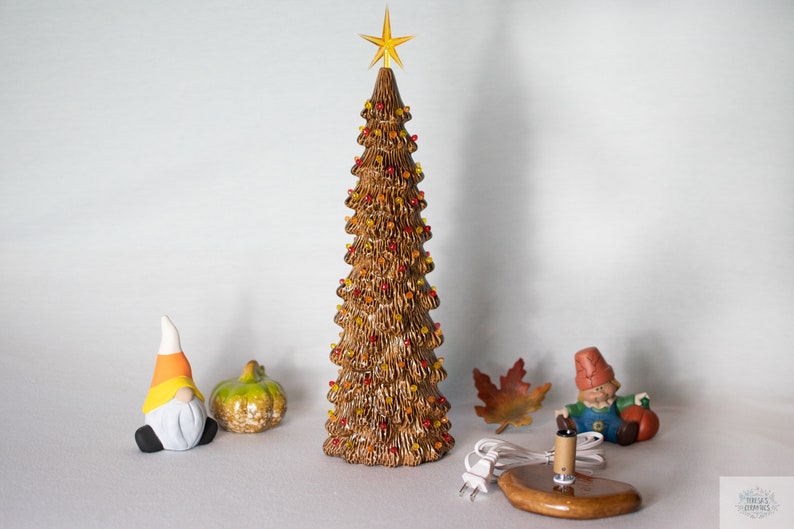Ceramic Thanksgiving Tree Slim Fall Tree 5 Sizes to Choose - Etsy