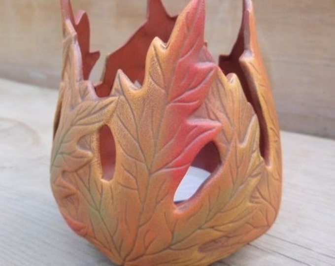 Maple Leaf Candle Holder Ceramic Candle Holder Autumn Wedding Decor