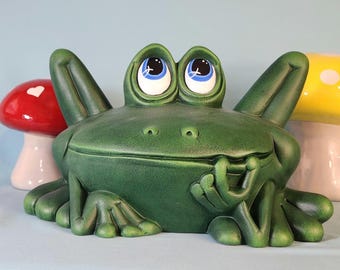 Large Stone Frog Statue - Japanese Garden Decor & Lucky Charm - Etsy