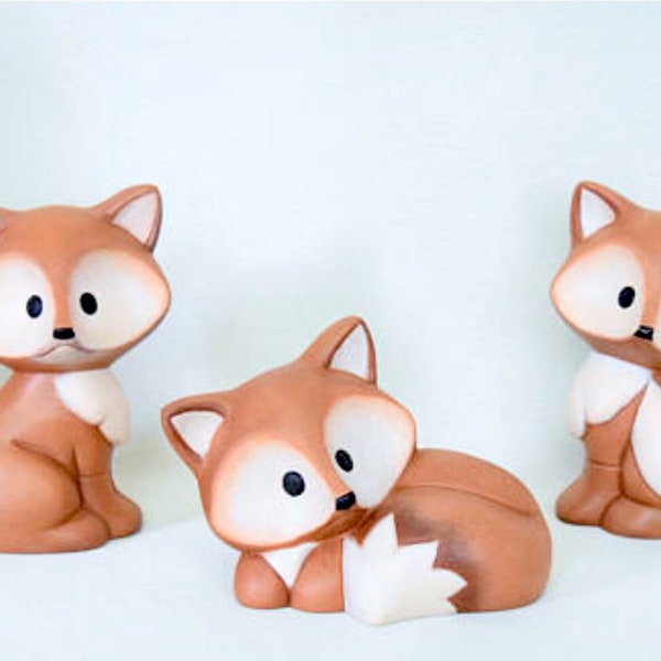 Ceramic Fox - For Fox Sake - Fox Home Decor - Fox Yard Art - Fox collector - Cute Woodland Fox - Fox Baby Shower Decorations - Fox Figurine