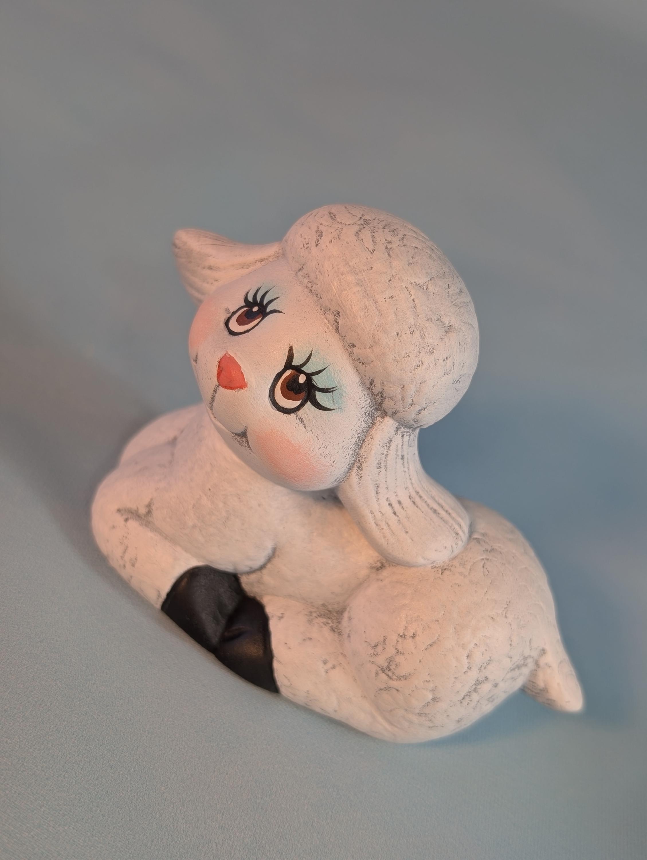 Ceramic Lambs - Set of 3 Spring Lambs - Baby Sheep- Cute Little