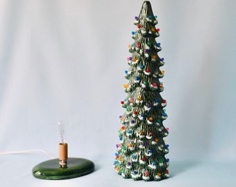 Ceramic Christmas Tree | Slim Style | Snowy Pine
