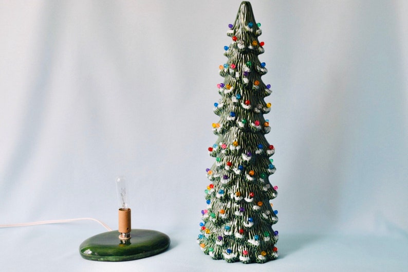 Ceramic Christmas Tree Slim Style Snowy Pine image 1