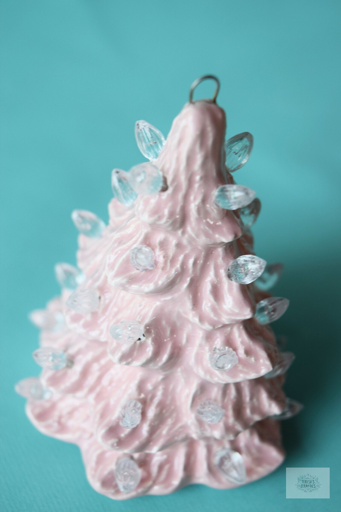 Mini Light Pink Ceramic Christmas Tree Ornament Tiny Pink Etsy