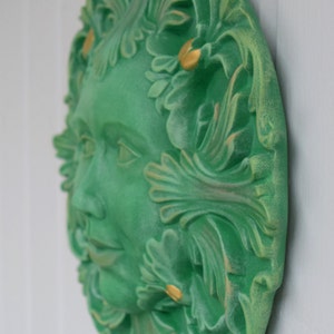 Green Lady Green Man Outdoor Decor Art Earthy Zodiac Virgo Taurus Capricorn Mother Nature Goddess Feminist Art Gift image 5