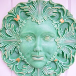 Green Lady Green Man Outdoor Decor Art Earthy Zodiac Virgo Taurus Capricorn Mother Nature Goddess Feminist Art Gift image 4