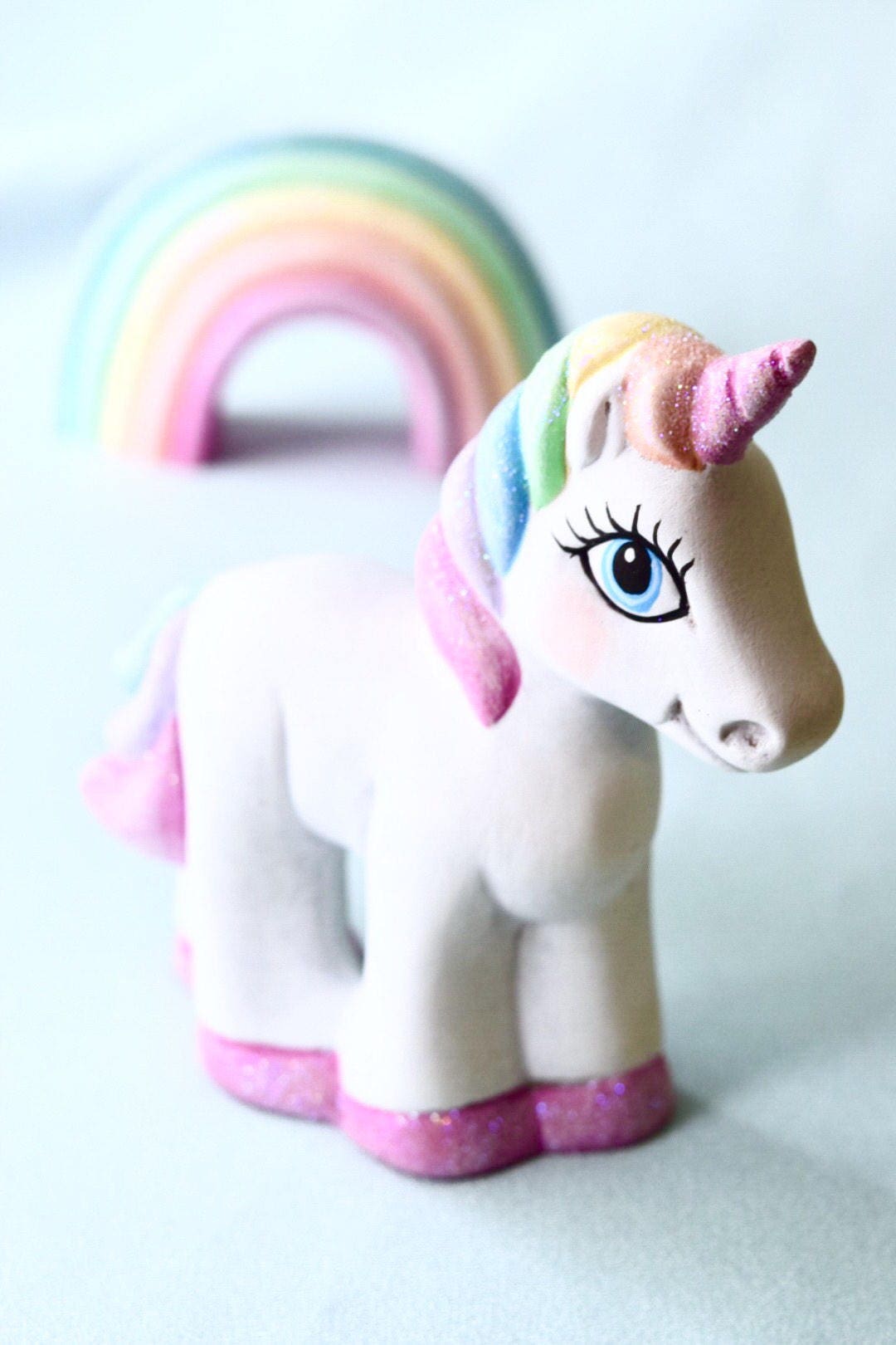 Enchanting Rainbow Unicorn Emoji Cake Topper Magical Birthday Decor For Girls, Fairy Garden & Sparkle Lovers