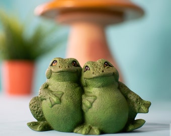 Frog and Toad | Toad Figurine | Cake Topper | Garden Art