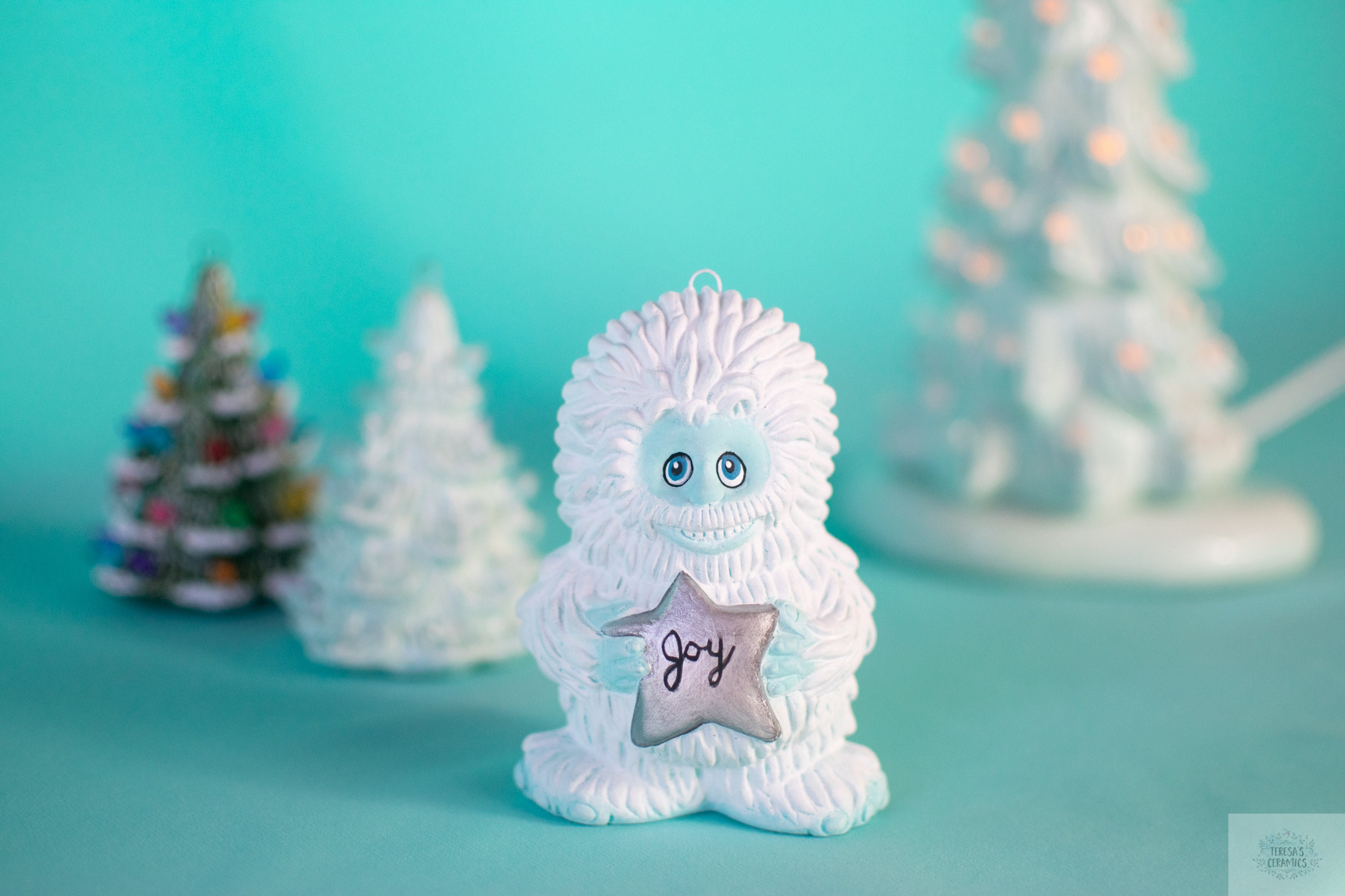 Yeti Holiday Ornament | Ceramic Yeti | Abominable Snowman