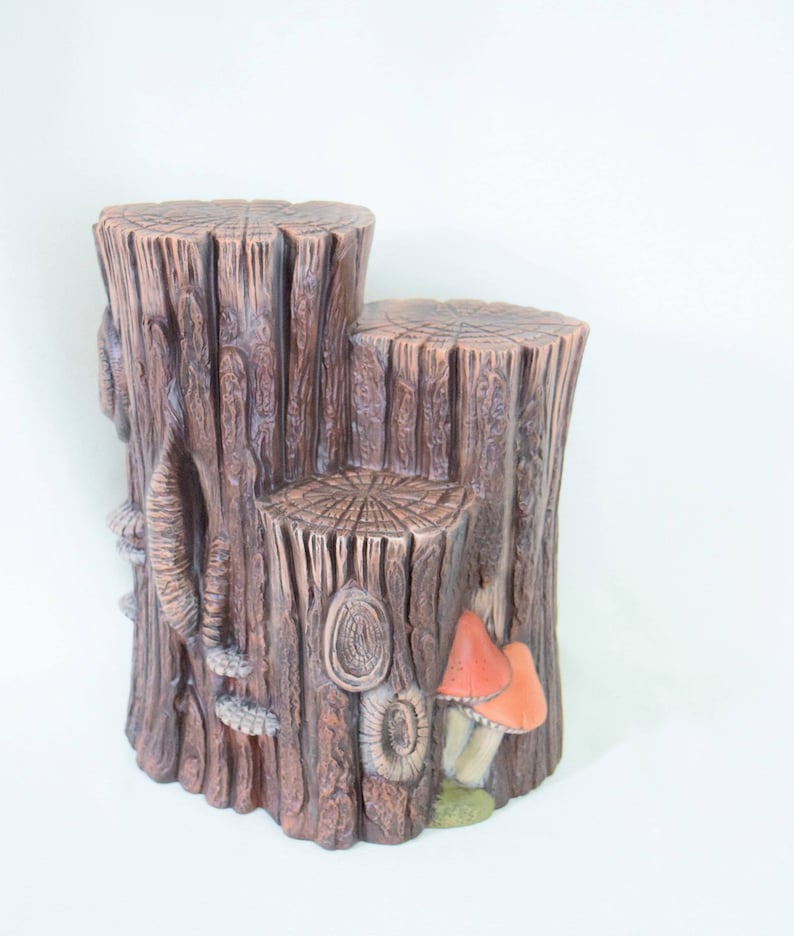 Tree stump stand Wooden Stump Stand Woodland Display Etsy