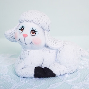 Adorable Ceramic Lamb Figurine for Baby Room, Spring Decor, Easter Gift, and Home Decoration
