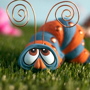 Boho Wormy | Whimsical Garden Worm | Caterpillar Yard Art