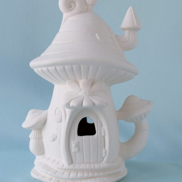 Ceramic Bisque Mushroom Fairy House | DIY Fairy Garden | Paint It Yourself | DIY Ceramic