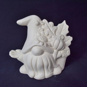 DIY Unpainted Clay Gnome Figurine - Fall Gonk Craft Project for Kids&#39; Paint Party