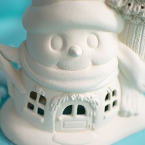 Snowman Fairy House | DIY Night Light | Ceramics To Paint | Ceramic Bisque Kit