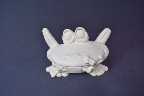 Unpainted Medium Chit Chat Frog | Clay Magic | Do It Yourself
