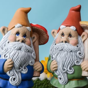 Mushroom Gnome Yard Art | House Warming Gnomes With Mushrooms | Gnome Yard Art | Mushroom Art | Retro Gnome | Fairy Garden | Good Vibes!