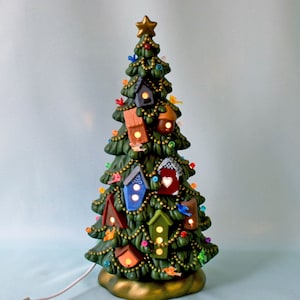 Birdhouse Ceramic Christmas Tree | Finished | Large Tree