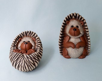 Ceramic Hedgehog - Yard Art - Cute Hedgehogs - Outdoor decor - Hedgehog Cake Toppers - Hedgehog figurines - Hedgehog statues