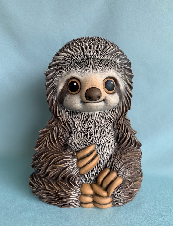 Ceramic Sloth Large Size Sloth Spring Decor Yard Art Etsy
