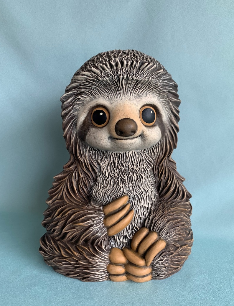 Ceramic Sloth Large Size Sloth Spring Decor Yard Art - Etsy